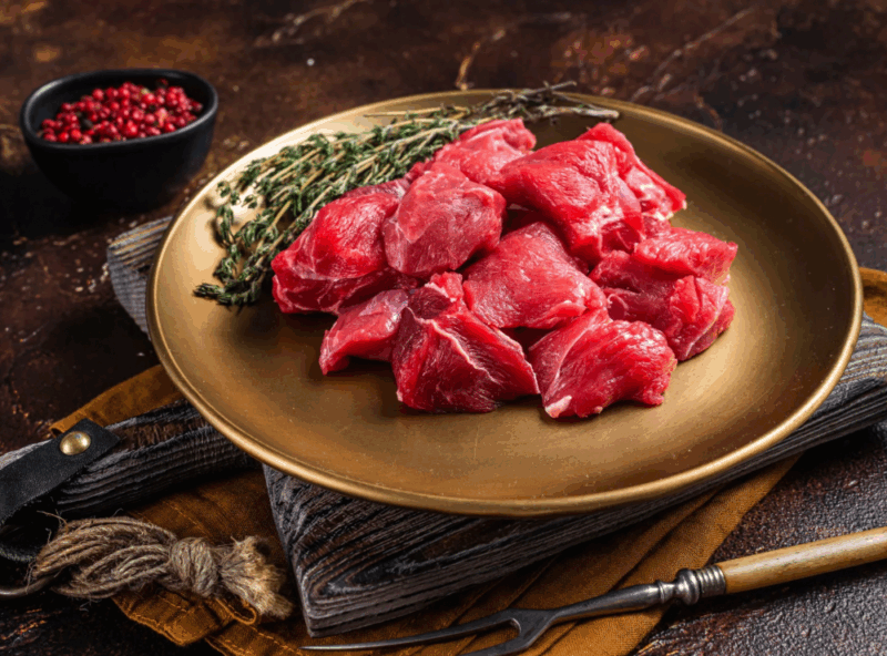 STEWING BEEF CUBES 500GR
